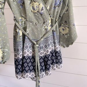 Long Sleeve Patterned Romper - Francesca’s